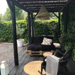 Douglas ronde palen veranda Beverwijk met vloer 500x250cm Betaalbaar
