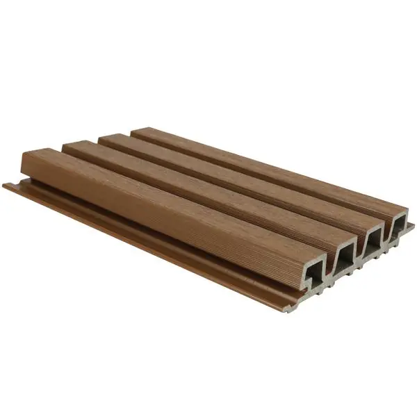 Favoriet NewTechWood HKC co-extrusie Castellation PRO35 gevelbekleding, 3,3 x 21,5 x 390 cm, Teak.