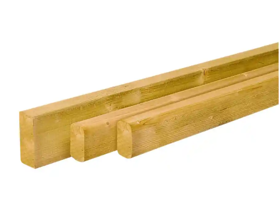 Scandinavisch vuren geschaafde regel 4,5 x 4,5 x 180 cm, groen geïmpregneerd. Shop Nu
