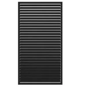 Vuren shutterscherm, 120 x 224 cm, zwart gespoten. Shop Nu