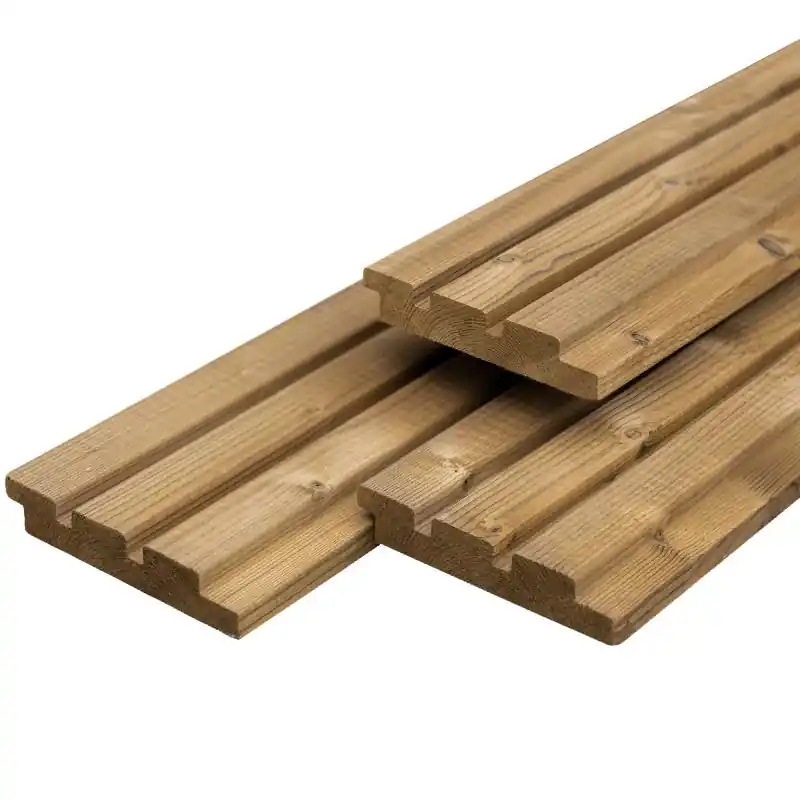 Thermoline NE vuren triple profiel 2,6 x 14,0 x 360 cm, gedroogd, thermisch gemodificeerd, geschaafd Fabrieksprijs