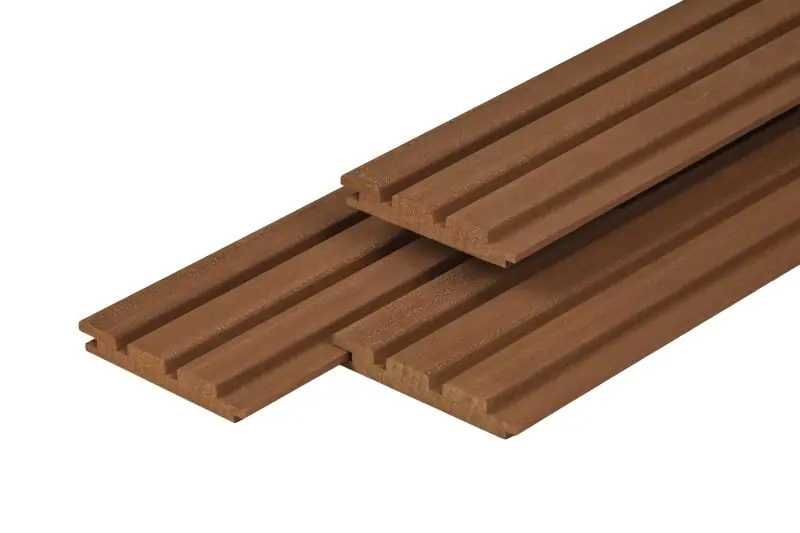 Bestseller Thermoline ayous triple profiel 2,1 x 14,5 x 450 cm, thermisch gemodificeerd, geschaafd