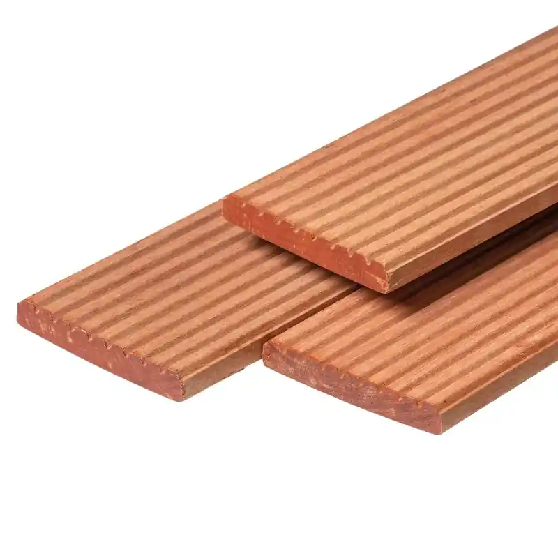 Bangkirai vlonderplank 2,1 x 14,5 x 365 cm kunstmatig gedroogd, geschaafd 1 zijde 8 groeven Gereduceerde Prijs