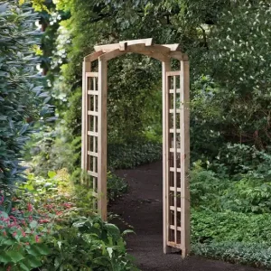 Aanbieding Pergolaset toog grenen groen geïmpregneerd B90 x D50 x H214cm