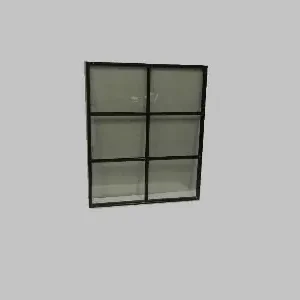 Gereduceerde Prijs Stalen raam 1000x1200mm vast dubbel glas