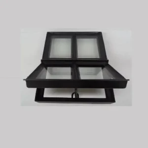 Stalen raam 400x400mm openklapbaar, onderste deel, dubbel glas Gecertificeerd