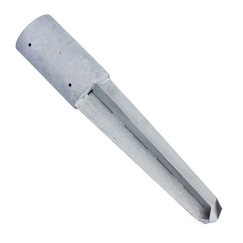 Merkproduct Paalhouder met pen, rond verzinkt ø121mm