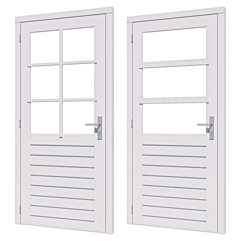 Douglas stapeldorpeldeur wit enkel Deluxe (LD) (930×2120 mm) + kozijn (1064×2191 mm) borstwering 955 mm Goedkoop