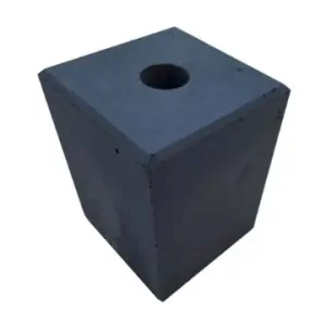 Betonpoeren antraciet met doorlopend gat m40 20x20x20cm Exclusieve Aanbieding