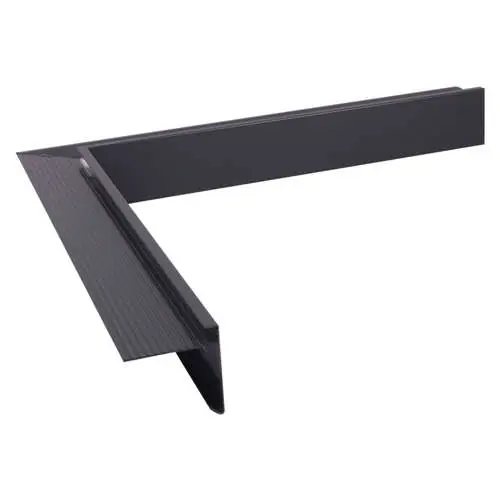 Aluminium Daktrim binnenhoek 45x45MM 50x50cm Zwart Ral 9005 Nu Kopen