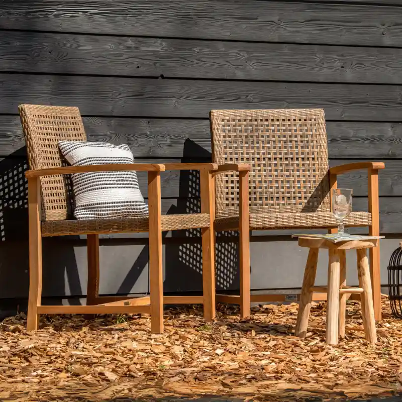 Merkproduct Teak tuinstoel Blitar (set van 2 stoelen)