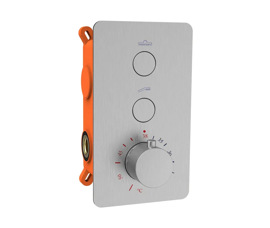 Best-design "clic-ore" inbouwthermostaat & inb.box 2-weg 1/2" rvs-304 Tijdelijk Beschikbaar