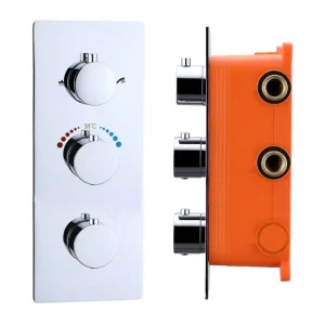 Lage Prijs Best-design "magna" inbouwthermostaat & inb.box 3 weg 1/2" ronde knoppen