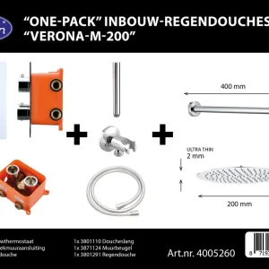 Best-design "one-pack" inbouw-regendoucheset "verona-m-200" Tijdelijk Beschikbaar