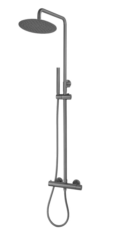 Best-design "moya-300" thermostatische regendouche-opbouwset gunmetal Bestel Nu
