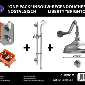 Best-design "one-pack" liberty "brighton" nostalgische thermostatische inbouw-regendoucheset Gereduceerde Prijs