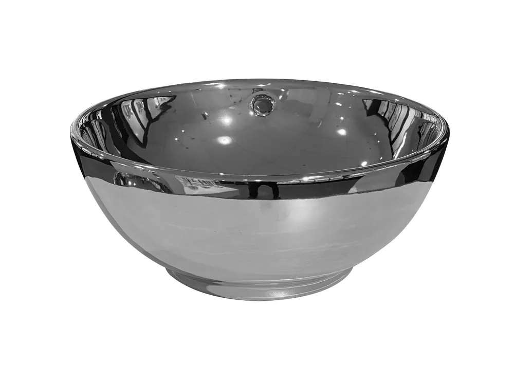 Bestseller Best-design "ancona" opbouw-waskom glans-zilver diameter =38cm h=16cm