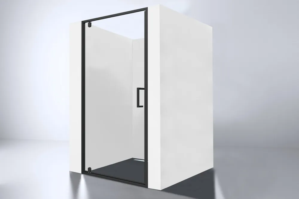 Populair Best-design "baron-100" nisdeur zwart 98-100x200 cm nano glas 8 mm