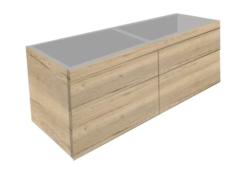 Uitverkoop Best-design "beauty-140-halifax greeploos" meubel onderkast 4-laden