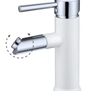 Hoge Kwaliteit Best-design "bicolor-white" wastafelmengkraan wit/chroom