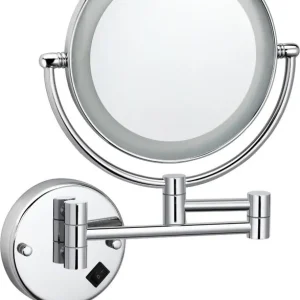 Best-design "chrome-steiner" wand cosmeticaspiegel incl. led verlichting chroom Gratis Retour