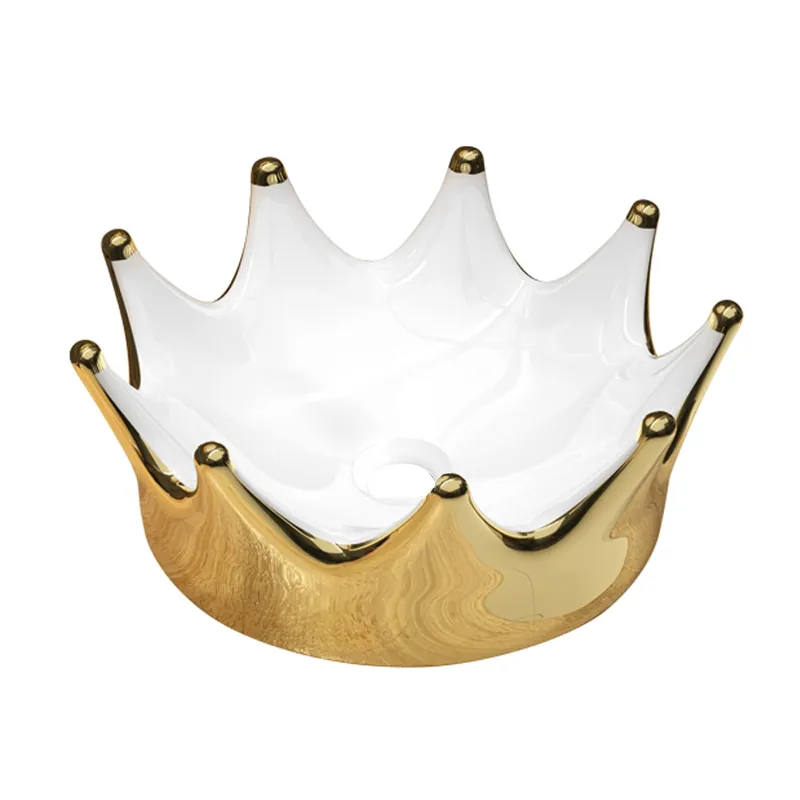 Best-design "crown" opbouw-waskom diameter =40cm x h=16,5 cm goud / wit Nu Kopen
