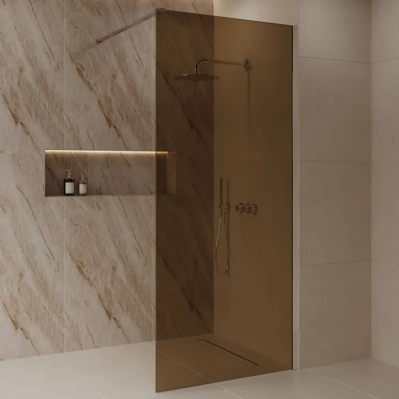 Beste Prijs Best-design 'dalis-1000-chroom-amber' inloopdouche nano 8mm glas