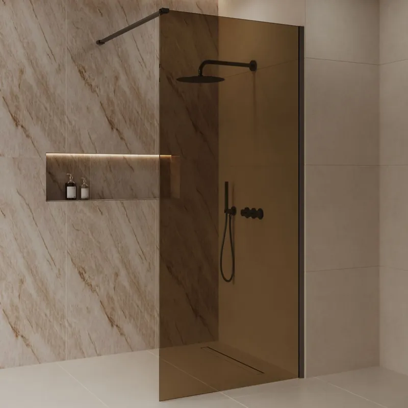 Meest Verkocht Best-design 'dalis-800-moya-amber' inloopdouche nano 8mm glas