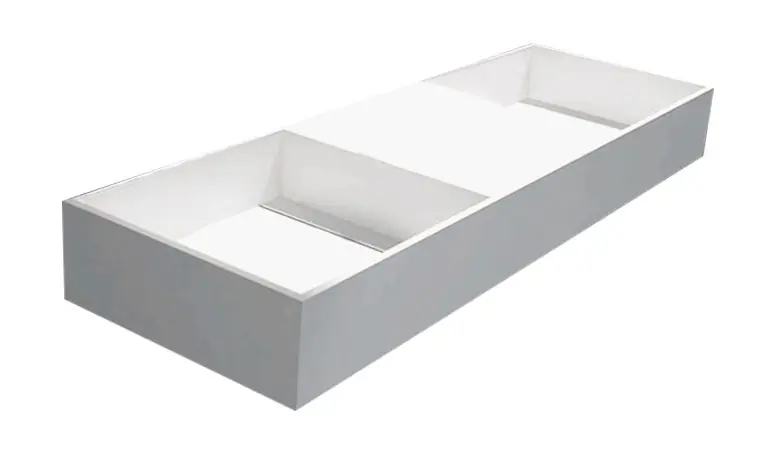 Best-design "dubbel-120" wastafel "just-solid" 120x40x15cm Aanbieding
