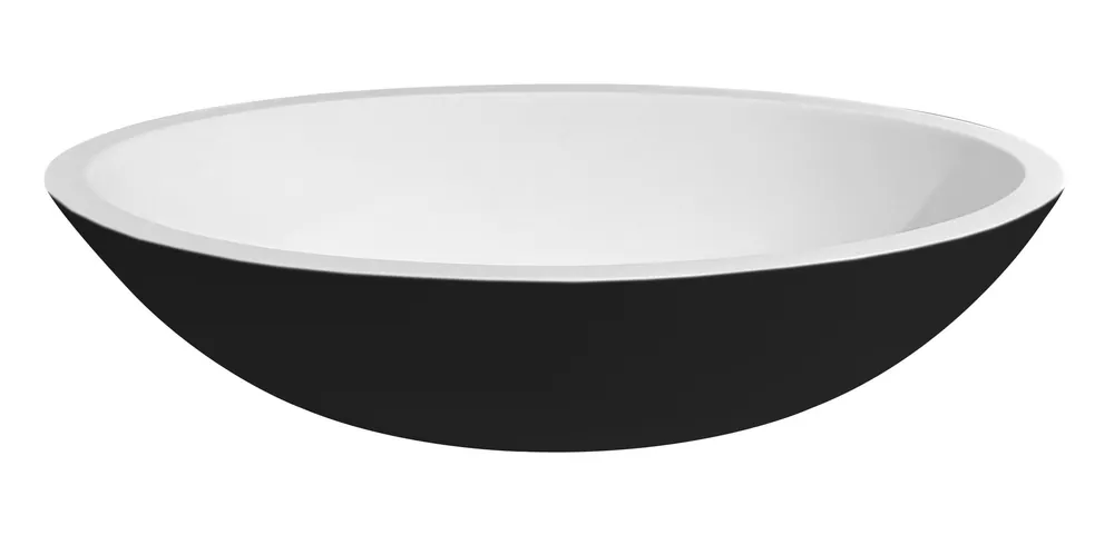 Best-design "epona" bicolor zwart/wit opbouw-waskom "just-solid" 52 cm Goedkoop