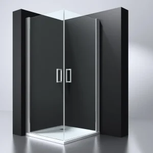 Speciale Aanbieding Best-design "erico" vierkante cabine met 2 deuren 90x90x190cm nano glas 6mm
