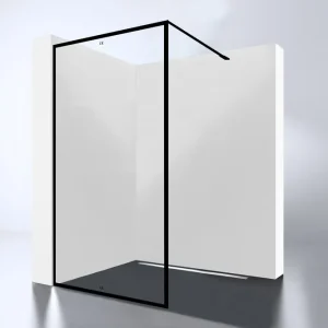 Best-design "for-you 900" zwart inloopdouche walk-in 900x2000x8mm Korting