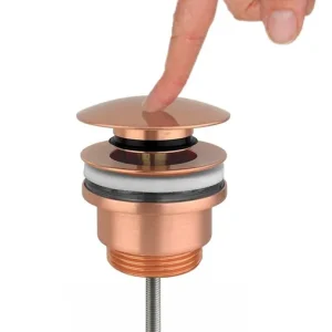 Best-design "lyon" clic-waste z/overloop 5/4" rosé-mat-goud Premium