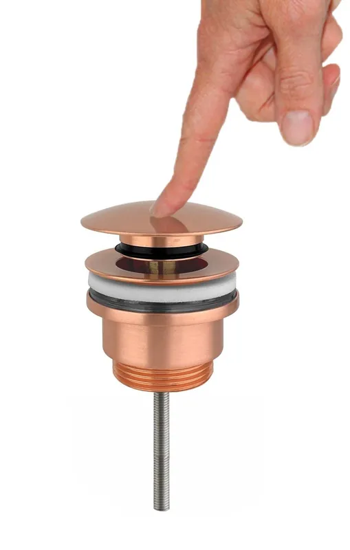 Best-design "lyon" clic-waste z/overloop 5/4" rosé-mat-goud Premium