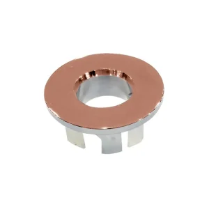 Best-design "lyon" glans-rose-goud inzet/overloop ring (open) tbv.wastafel/kom Dagaanbieding
