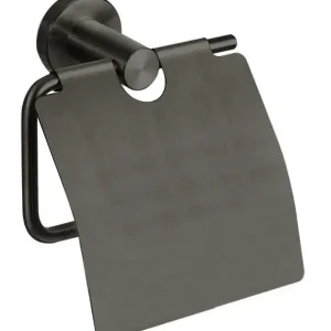 Best-design "moya" toiletrolhouder met klep gunmetal Koop Vandaag