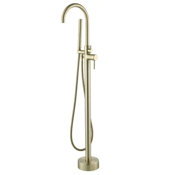Superprijs Best-design "nancy" vrijstaande badkraan h=119 cm mat-goud