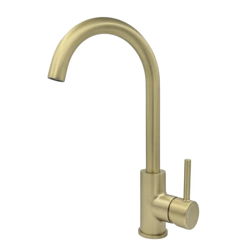 Seizoensaanbieding Best-design "nancy-son" keukenmengkraan met drb.uitloop & cold start functie h=34 cm mat-goud