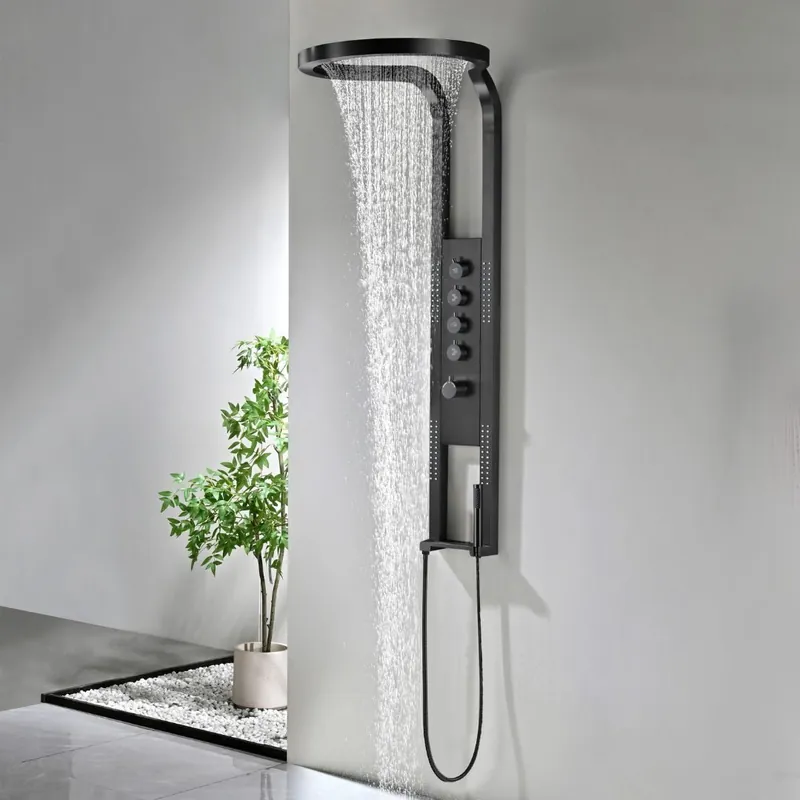 Finale Uitverkoop Best-design "nero-future 2.0" thermostatisch douchepaneel 1440x220/520mm mat-zwart
