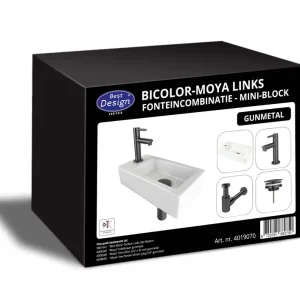 Best-design "one pack" fonteincombinatie "bicolor-moya" mini-block links Meest Verkocht