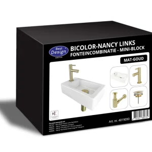 Best-design "one pack" fonteincombinatie "bicolor-nancy" mini-block links Exclusieve Aanbieding