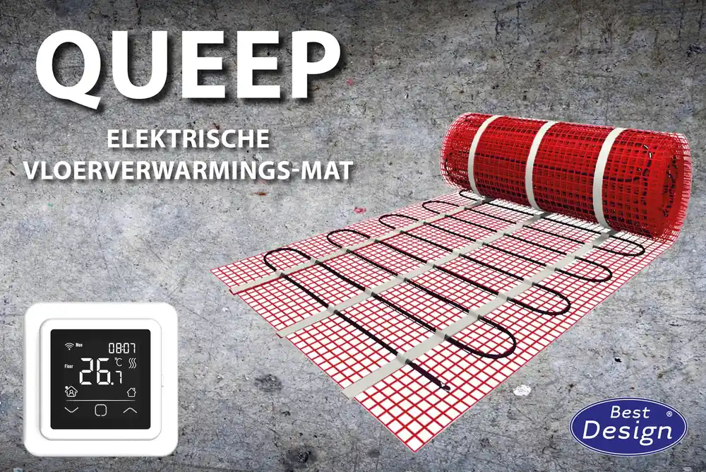 Best-design "queep" elektrische vloerverwarmings-mat 4.0 m2 Express Levering