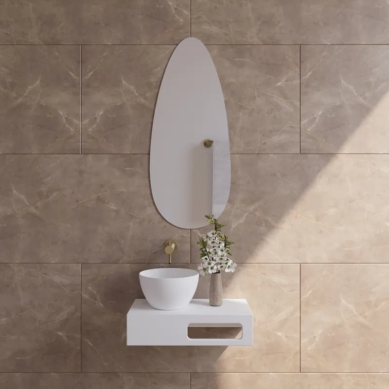 Express Levering Best-design "soere" organische spiegel 30x70cm