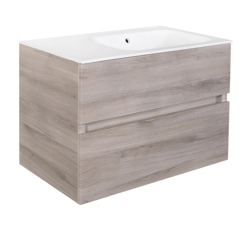 Betaalbaar Best-design "splash-grey-greeploos" meubel onderkast 2 laden zonder wastafel 80cm