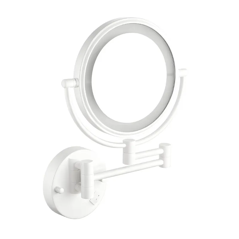 Best-design "white-steiner" wand cosmeticaspiegel incl. led verlichting mat-wit Direct Verzonden