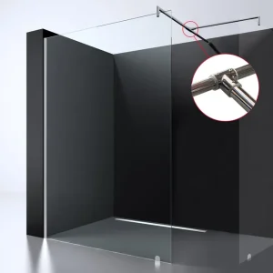 Lage Prijs Best-design chroom t-verbindingsstuk tbv: muur-stabilisatie-stang erico inloopdouche