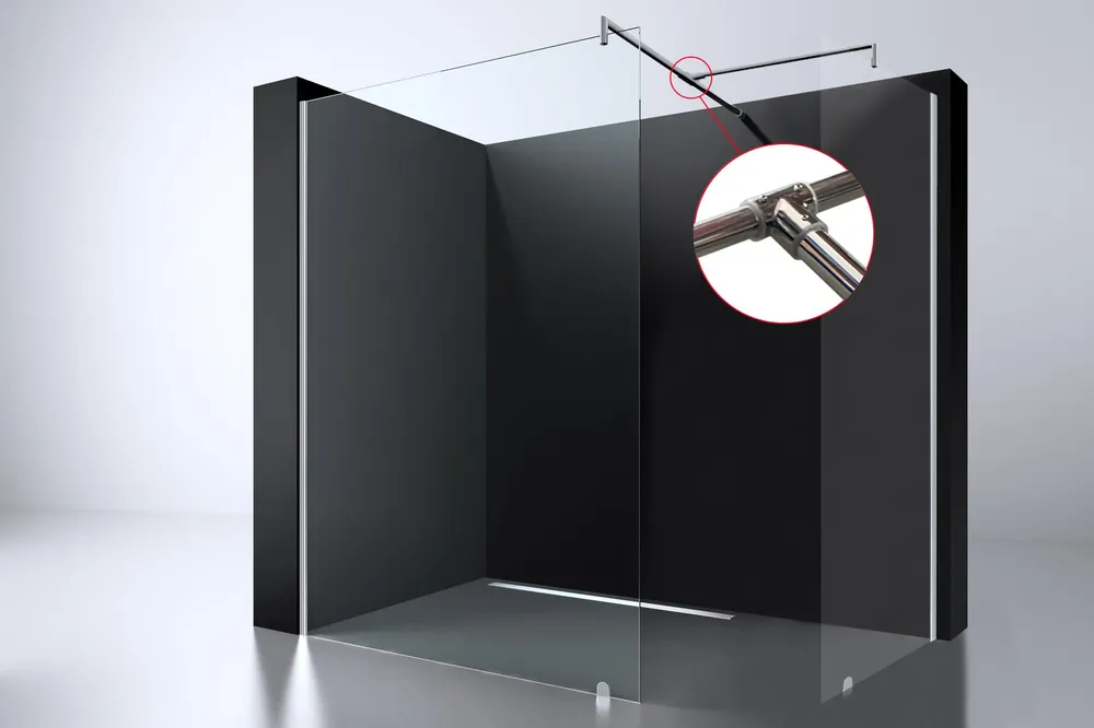 Lage Prijs Best-design chroom t-verbindingsstuk tbv: muur-stabilisatie-stang erico inloopdouche