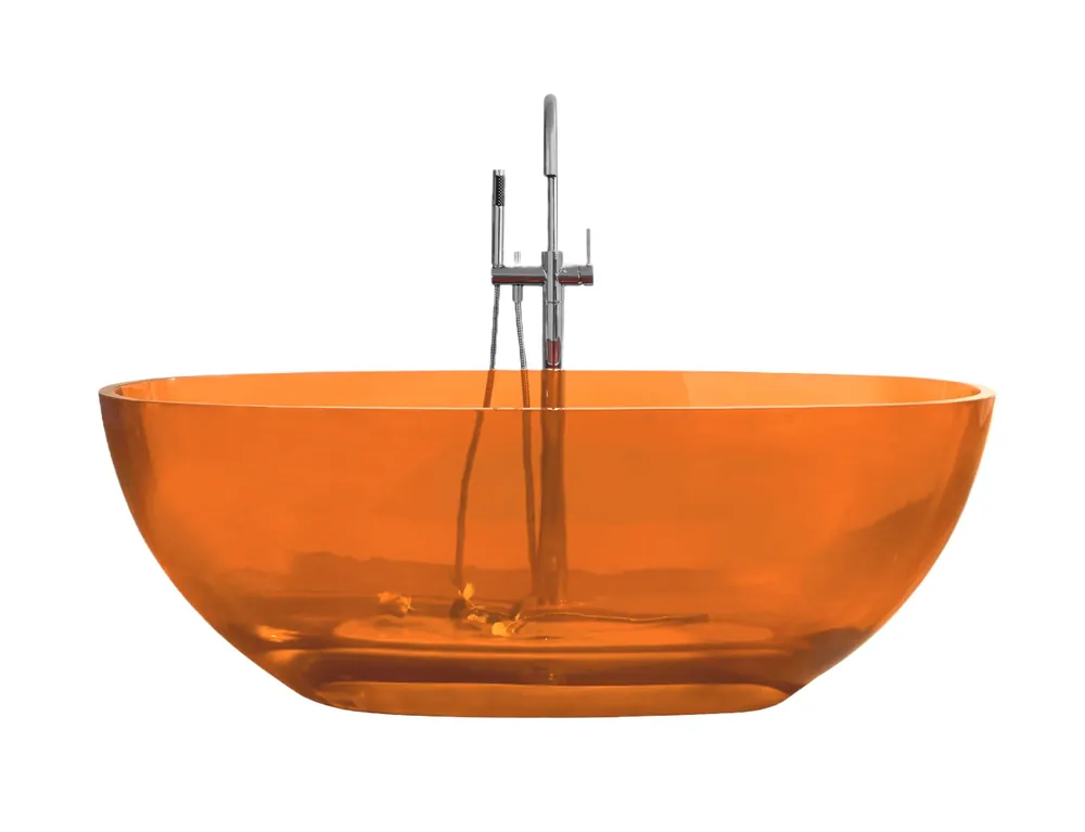 Best-design color "transpa-orange" vrijstaand bad 170 x 78 x 56 cm Dagaanbieding