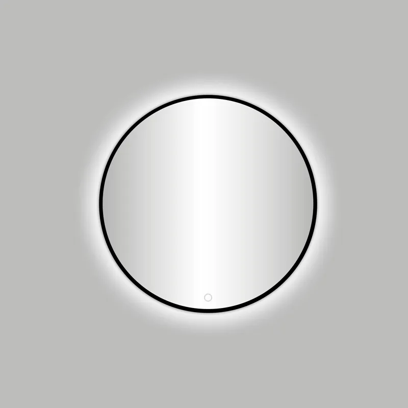 Beperkt Aanbod Best-design nero "veneti?" ronde spiegel incl.led verlichting diameter 60cm mat-zwart