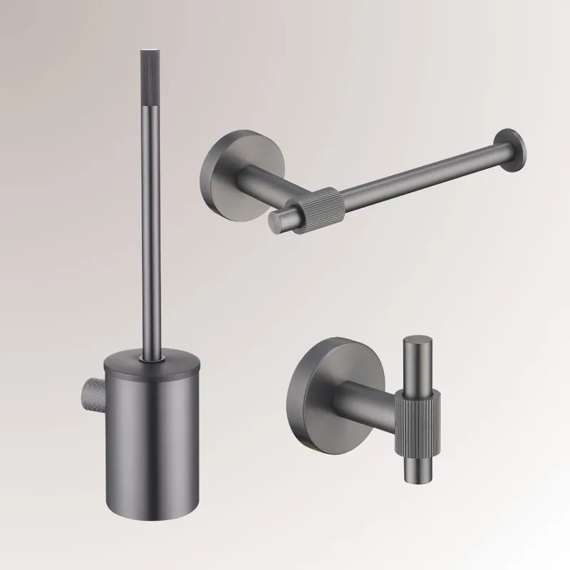 Best-design one-pack "high-end moya" toilet accessoires set gunmetal Gereduceerde Prijs